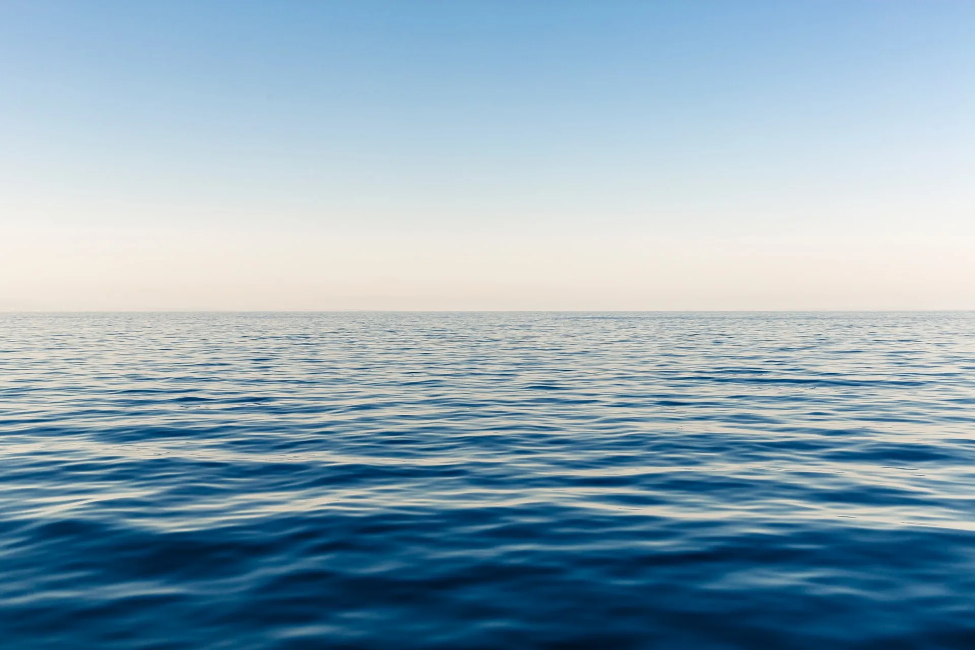 Open water stretching toward the horizon